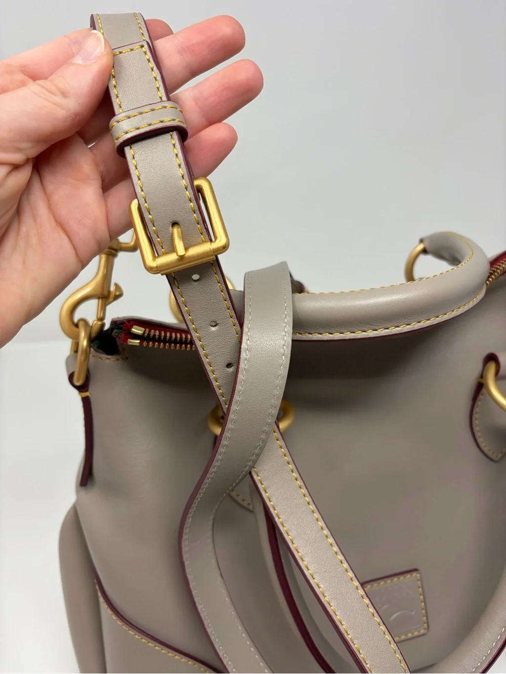Dooney & Bourke Florentine Satchel 38 Rare Taupe Color